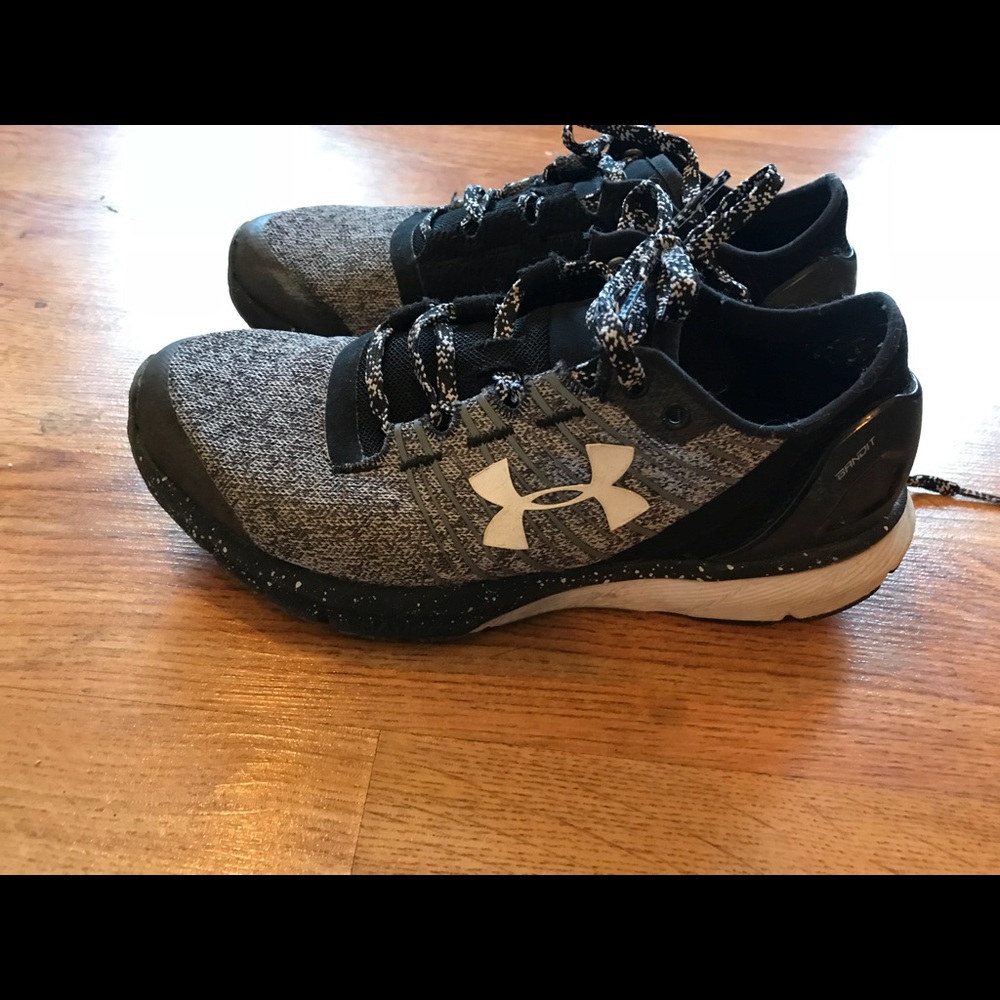 Black and grey Under Armour shoes!